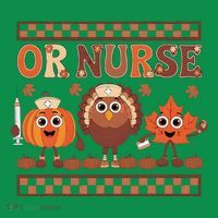 Thanksgiving Or Nurse Fall Pumpkin And Turkey Autumn Check Women's T-Shirt thumb 6