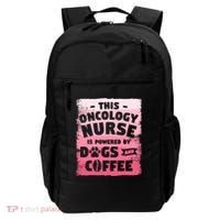 This Oncology Nurse Is Powered By Dogs And Coffee Oncologist Gift Backpack thumb 0