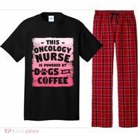 This Oncology Nurse Is Powered By Dogs And Coffee Oncologist Gift Pajama Set thumb 0