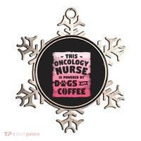 This Oncology Nurse Is Powered By Dogs And Coffee Oncologist Gift Ornament thumb 0