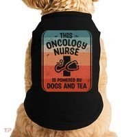 This Oncology Nurse Is Powered By Dogs And Tea Oncologist Cute Gift Doggie Tank thumb 0