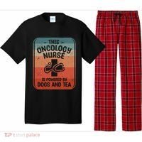 This Oncology Nurse Is Powered By Dogs And Tea Oncologist Cute Gift Pajama Set thumb 0