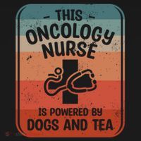 This Oncology Nurse Is Powered By Dogs And Tea Oncologist Cute Gift Women's Hoodie thumb 2