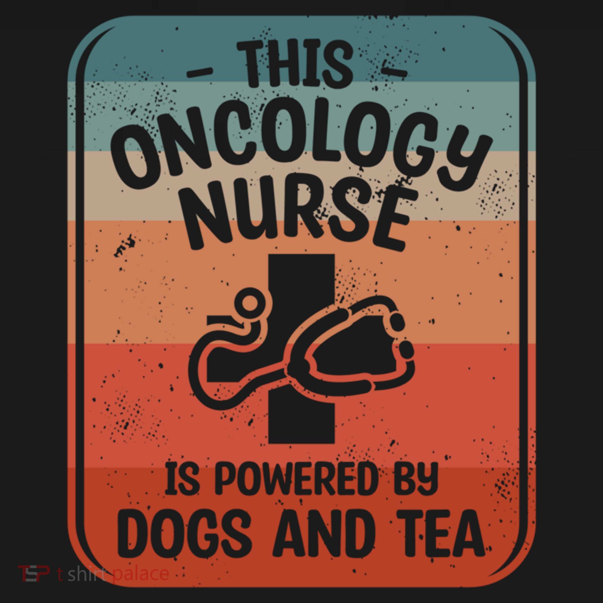 This Oncology Nurse Is Powered By Dogs And Tea Oncologist Cute Gift Women's Hoodie