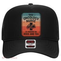 This Oncology Nurse Is Powered By Dogs And Tea Oncologist Cute Gift Hat thumb 0