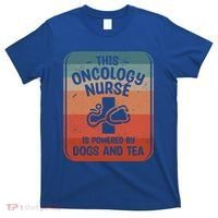 This Oncology Nurse Is Powered By Dogs And Tea Oncologist Cute Gift T-Shirt thumb 0