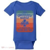 This Oncology Nurse Is Powered By Dogs And Tea Oncologist Cute Gift Baby Bodysuit thumb 0
