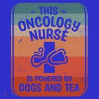 This Oncology Nurse Is Powered By Dogs And Tea Oncologist Cute Gift Visor thumb 3