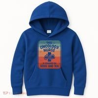 This Oncology Nurse Is Powered By Dogs And Tea Oncologist Cute Gift Kids Hoodie thumb 0