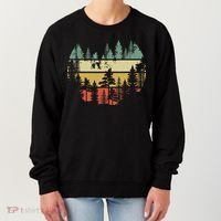 Trees Outdoors Nature Wildlife Retro Forest TShirt Women's Sweatshirt thumb 0