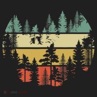 Trees Outdoors Nature Wildlife Retro Forest TShirt Women's Sweatshirt thumb 2