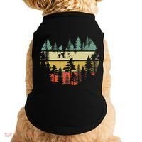 Trees Outdoors Nature Wildlife Retro Forest TShirt Doggie Tank thumb 0