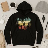 Trees Outdoors Nature Wildlife Retro Forest TShirt Hoodie thumb 3