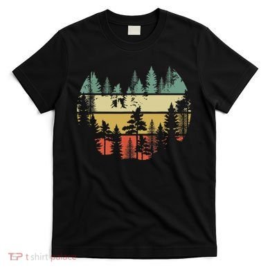 Trees Outdoors Nature Wildlife Retro Forest TShirt T-Shirt