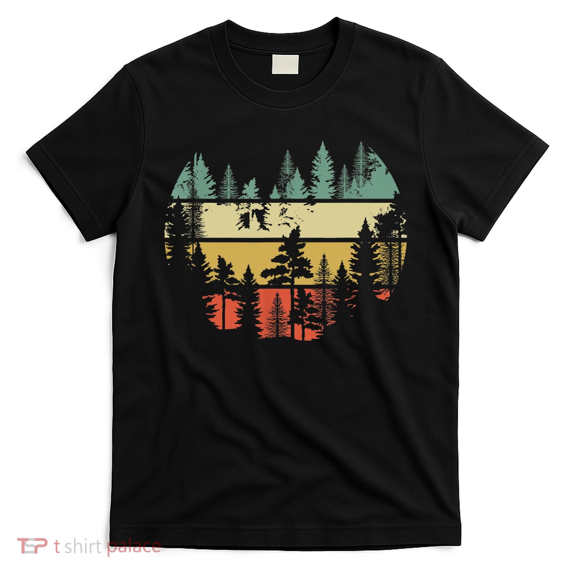 Trees Outdoors Nature Wildlife Retro Forest TShirt T-Shirt