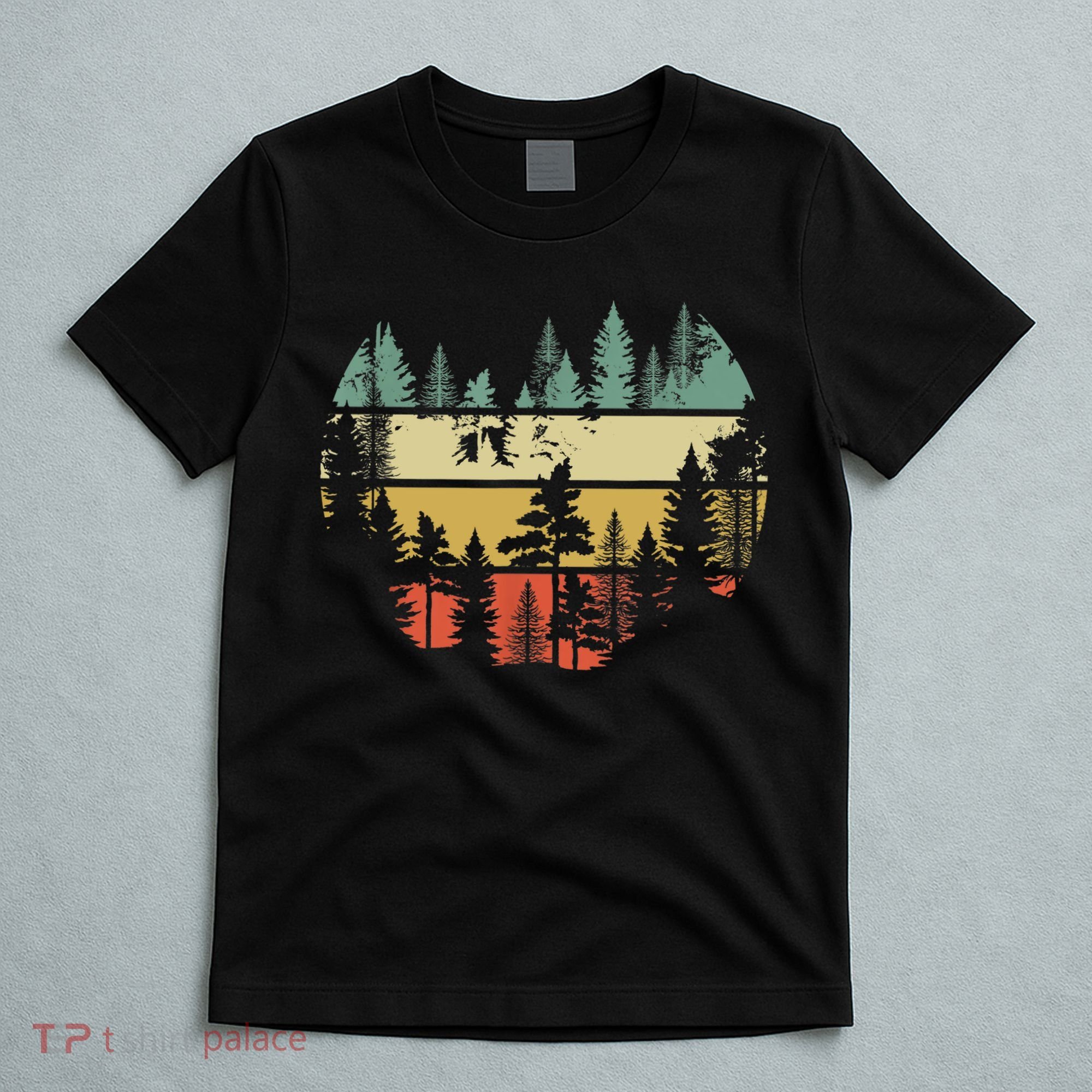 Trees Outdoors Nature Wildlife Retro Forest TShirt T-Shirt