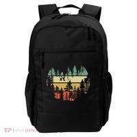 Trees Outdoors Nature Wildlife Retro Forest TShirt Backpack thumb 0