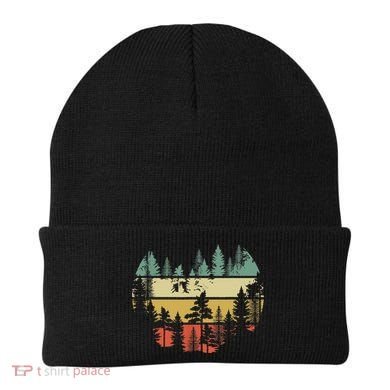 Trees Outdoors Nature Wildlife Retro Forest TShirt Beanie