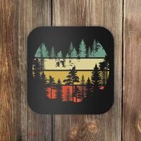 Trees Outdoors Nature Wildlife Retro Forest TShirt Coaster thumb 0