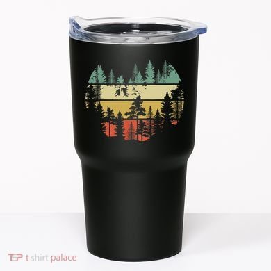 Trees Outdoors Nature Wildlife Retro Forest TShirt Tumbler