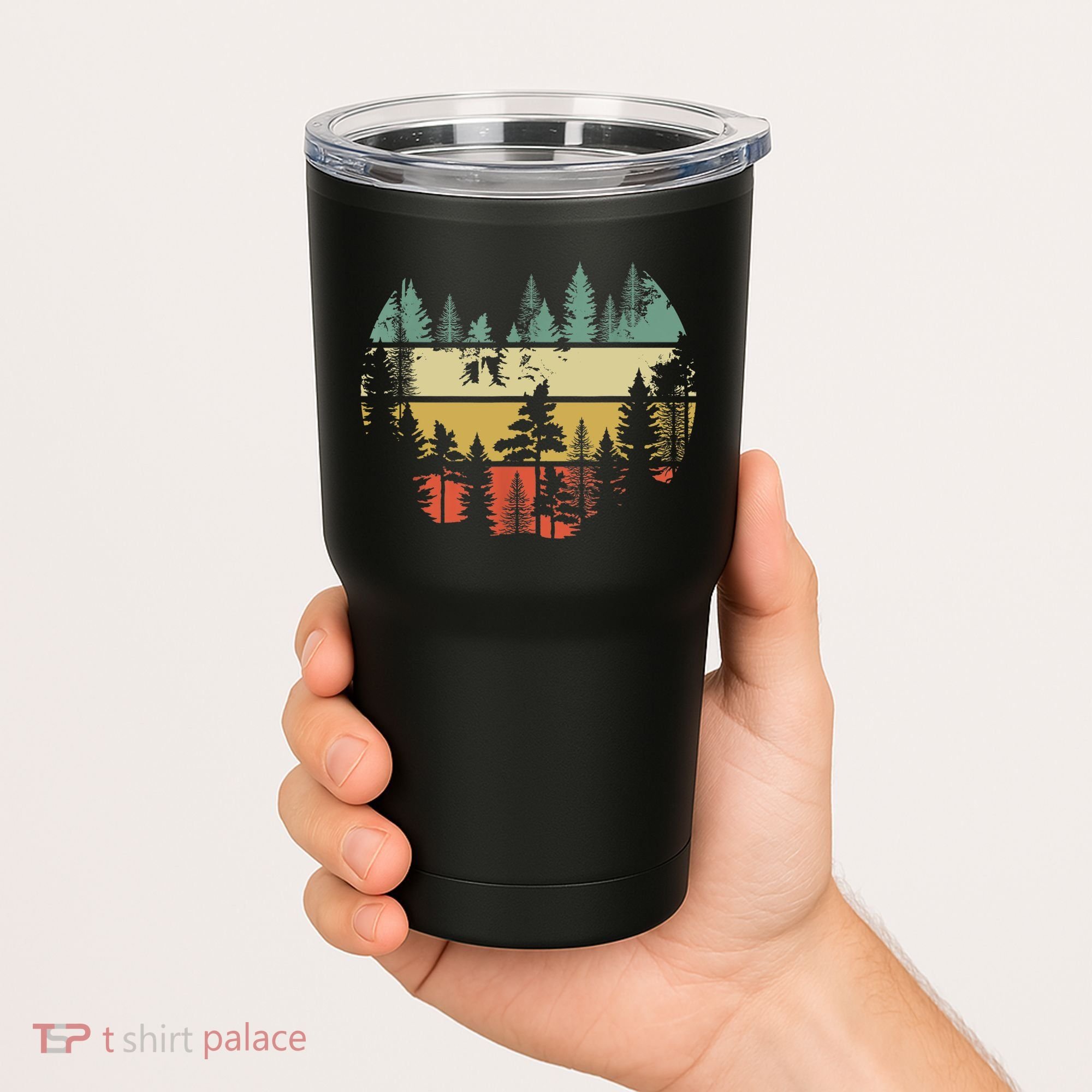 Trees Outdoors Nature Wildlife Retro Forest TShirt Tumbler