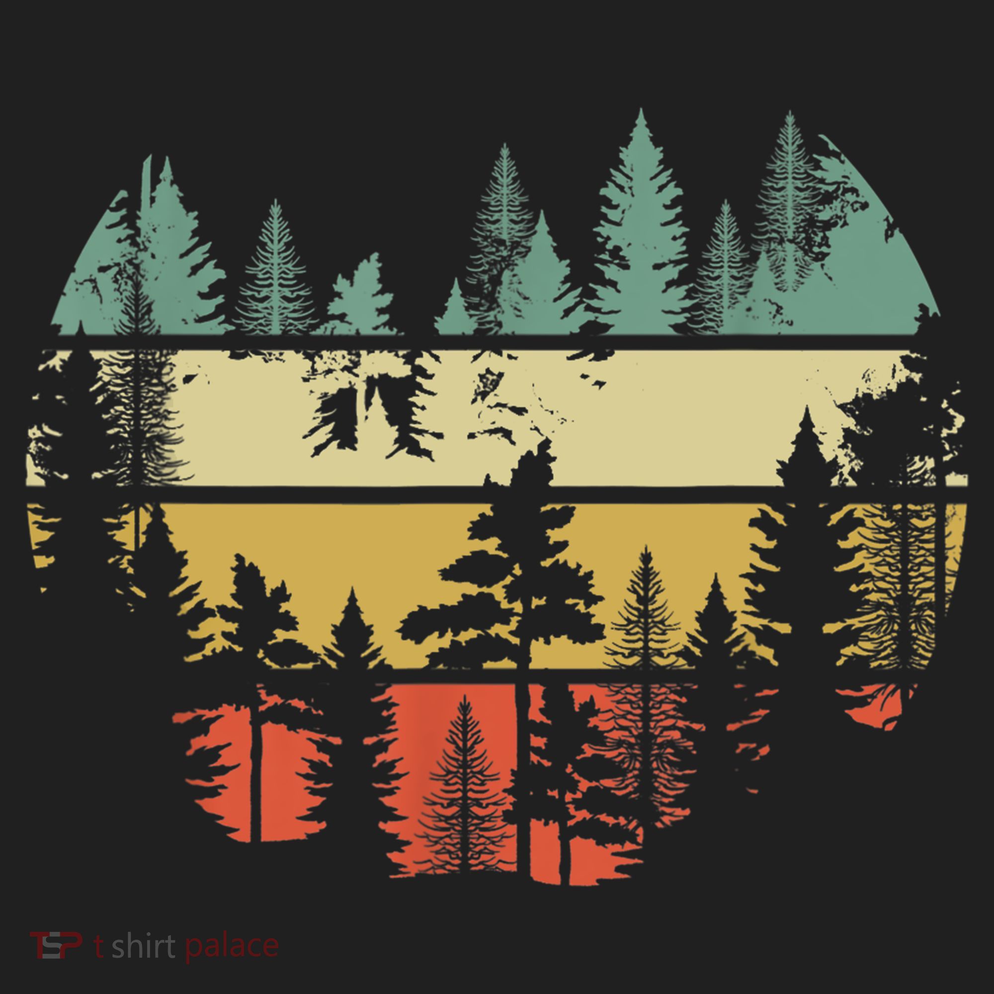 Trees Outdoors Nature Wildlife Retro Forest TShirt Hat