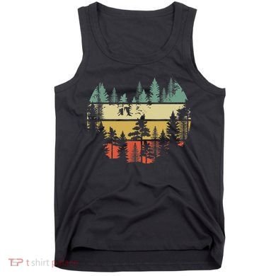 Trees Outdoors Nature Wildlife Retro Forest TShirt Tank Top