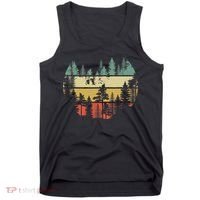 Trees Outdoors Nature Wildlife Retro Forest TShirt Tank Top thumb 0