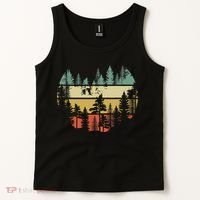 Trees Outdoors Nature Wildlife Retro Forest TShirt Tank Top thumb 2