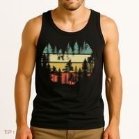 Trees Outdoors Nature Wildlife Retro Forest TShirt Tank Top thumb 3