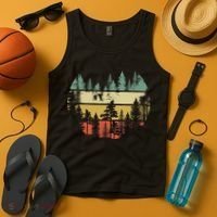 Trees Outdoors Nature Wildlife Retro Forest TShirt Tank Top thumb 4