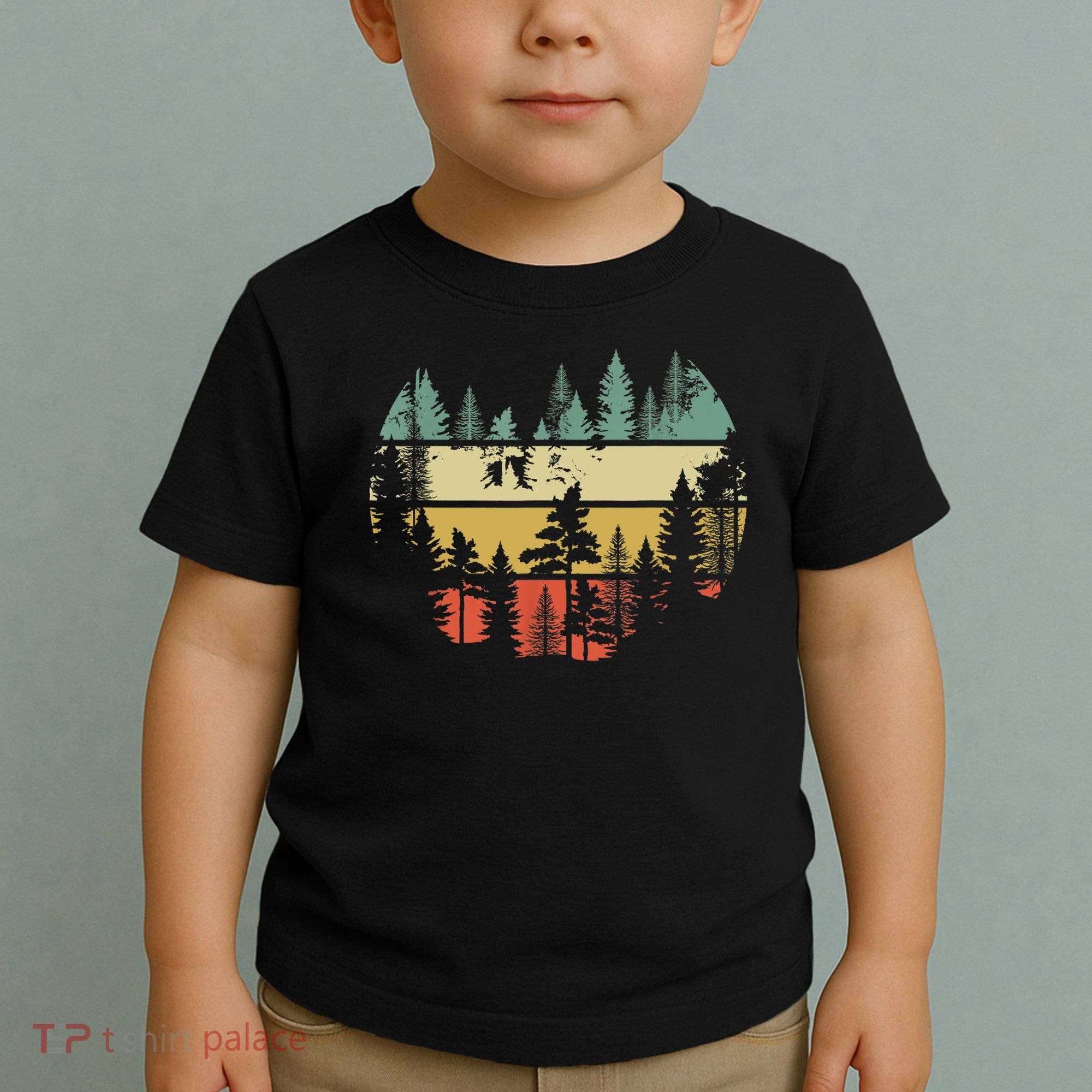 Trees Outdoors Nature Wildlife Retro Forest TShirt Toddler T-Shirt