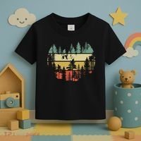 Trees Outdoors Nature Wildlife Retro Forest TShirt Toddler T-Shirt thumb 3