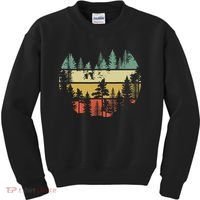 Trees Outdoors Nature Wildlife Retro Forest TShirt Kids Sweatshirt thumb 0