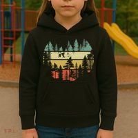 Trees Outdoors Nature Wildlife Retro Forest TShirt Kids Hoodie thumb 3