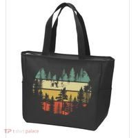 Trees Outdoors Nature Wildlife Retro Forest TShirt Tote Bag thumb 3