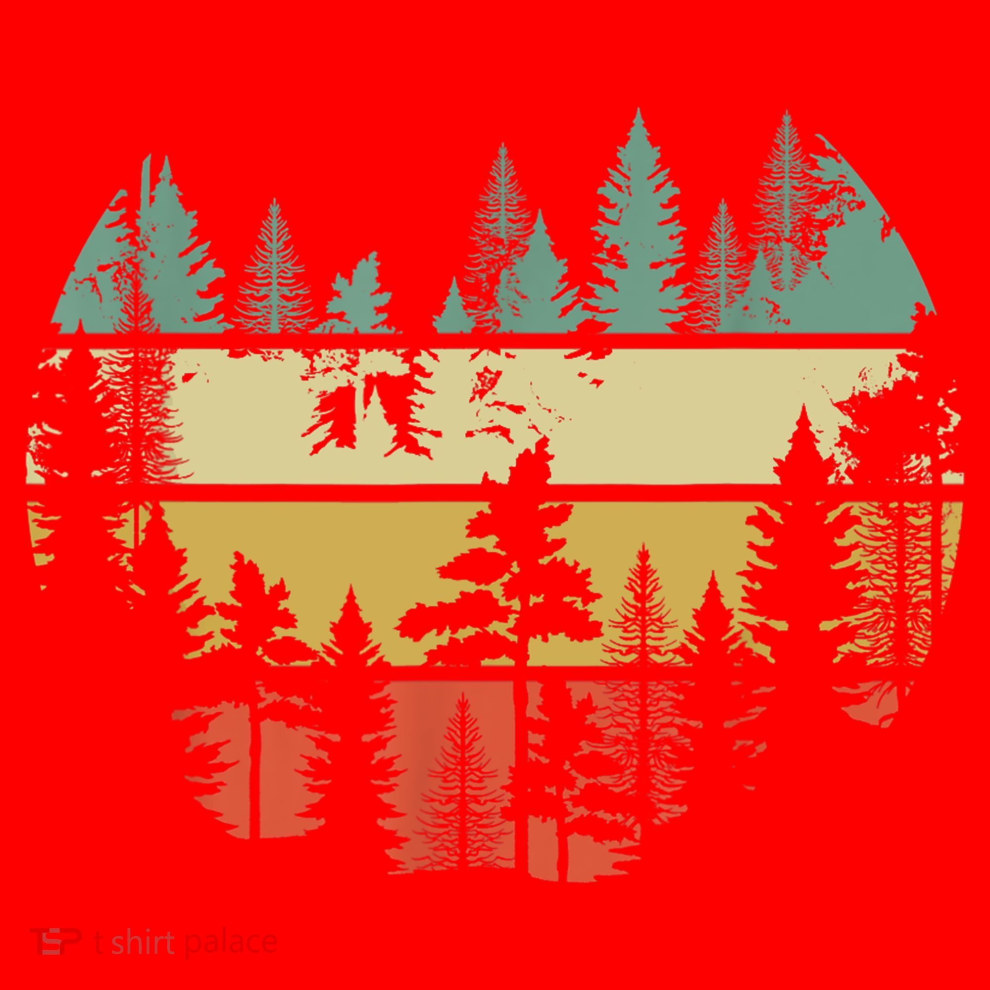 Trees Outdoors Nature Wildlife Retro Forest TShirt Santa Hat
