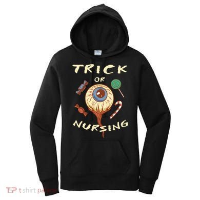 Trick Or Nursing Halloween Er Nurse Scary Emergency Nurse Gift Women's Hoodie