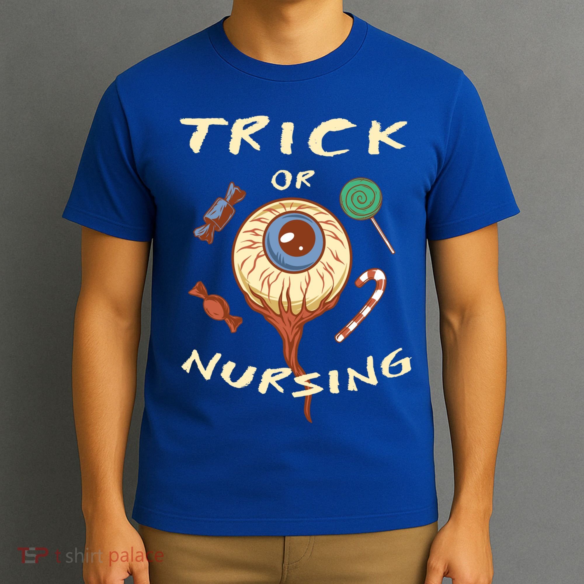 Trick Or Nursing Halloween Er Nurse Scary Emergency Nurse Gift T-Shirt
