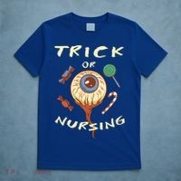 Trick Or Nursing Halloween Er Nurse Scary Emergency Nurse Gift T-Shirt thumb 5