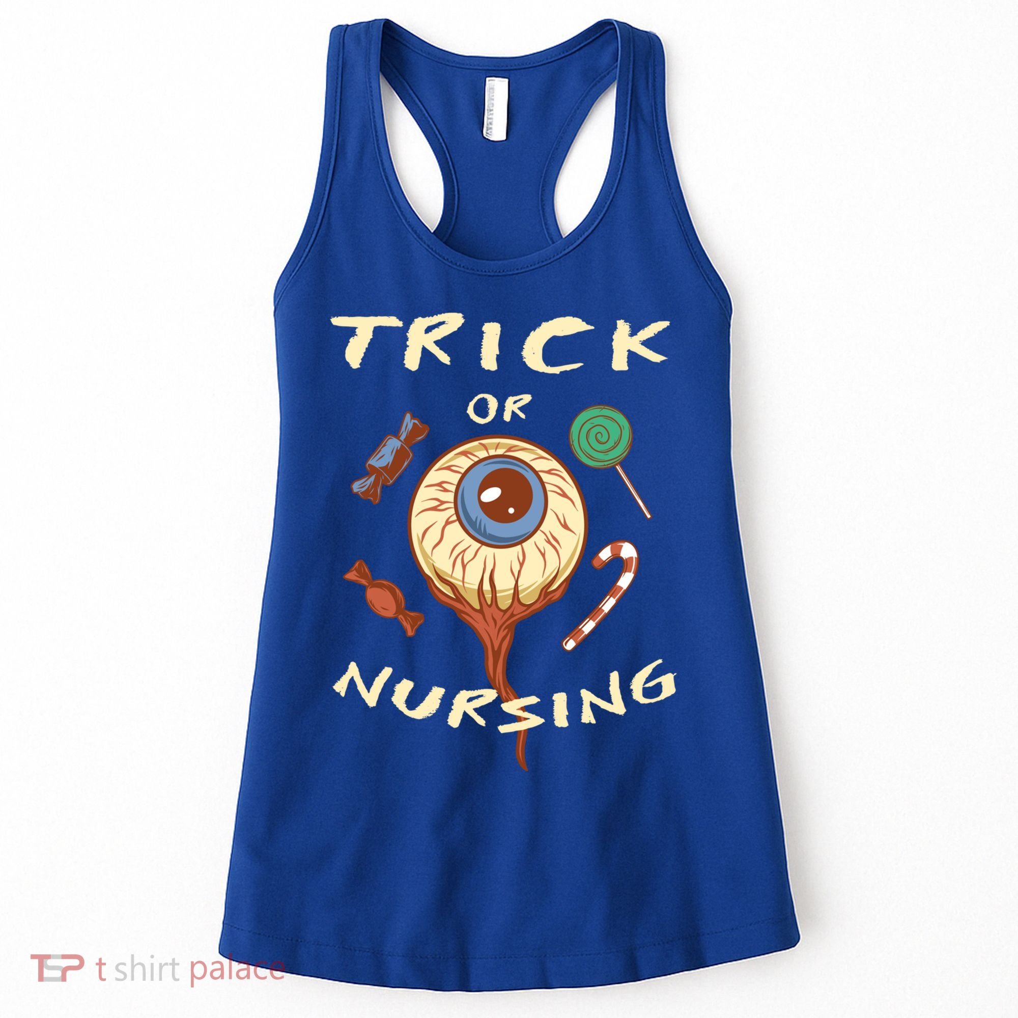 Trick Or Nursing Halloween Er Nurse Scary Emergency Nurse Gift Women's Tank Top