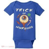 Trick Or Nursing Halloween Er Nurse Scary Emergency Nurse Gift Baby Bodysuit thumb 0