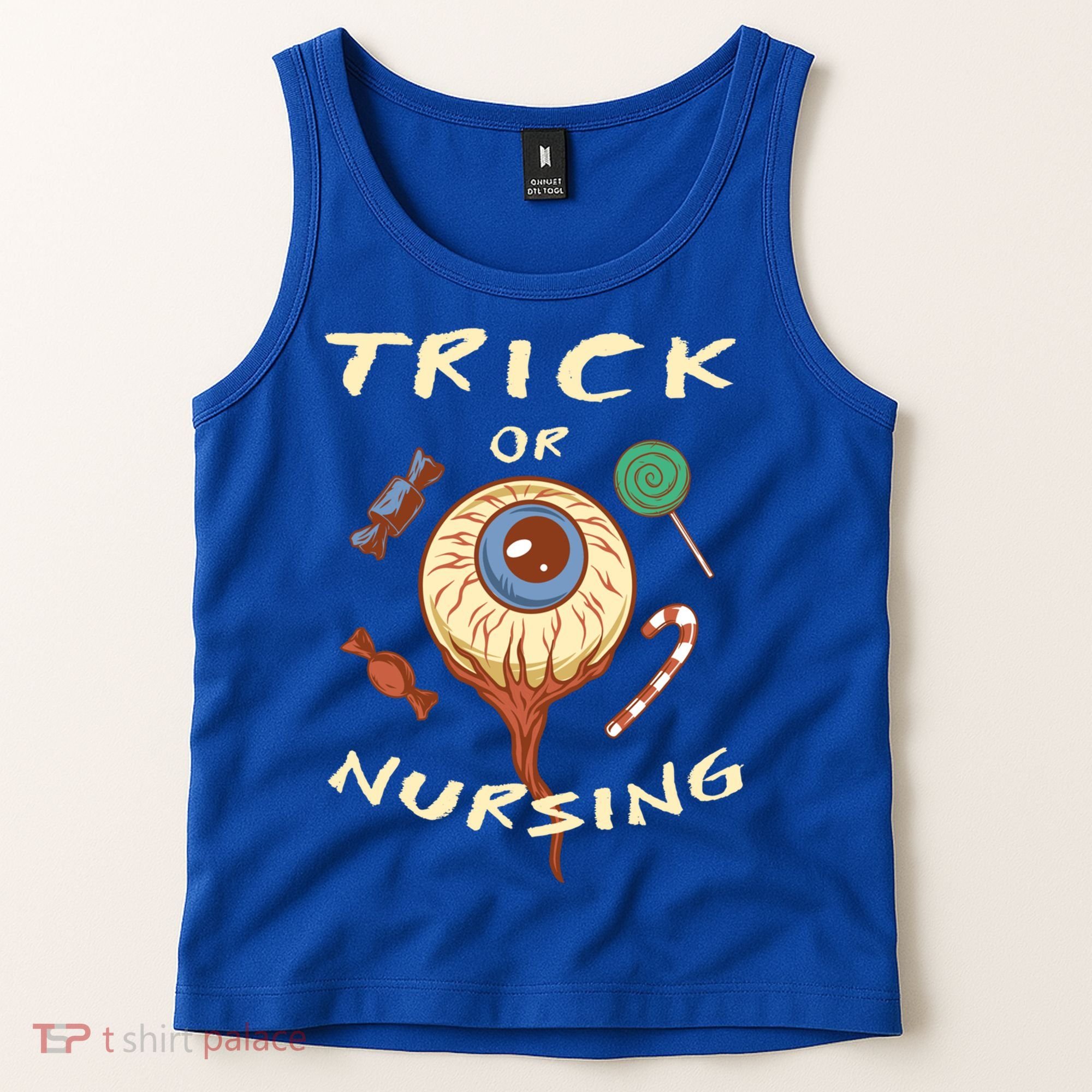 Trick Or Nursing Halloween Er Nurse Scary Emergency Nurse Gift Tank Top