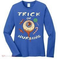 Trick Or Nursing Halloween Er Nurse Scary Emergency Nurse Gift Women's Long Sleeve Shirt thumb 0
