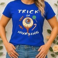 Trick Or Nursing Halloween Er Nurse Scary Emergency Nurse Gift Women's T-Shirt thumb 2