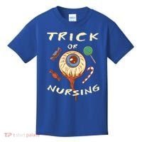 Trick Or Nursing Halloween Er Nurse Scary Emergency Nurse Gift Kids T-Shirt thumb 0