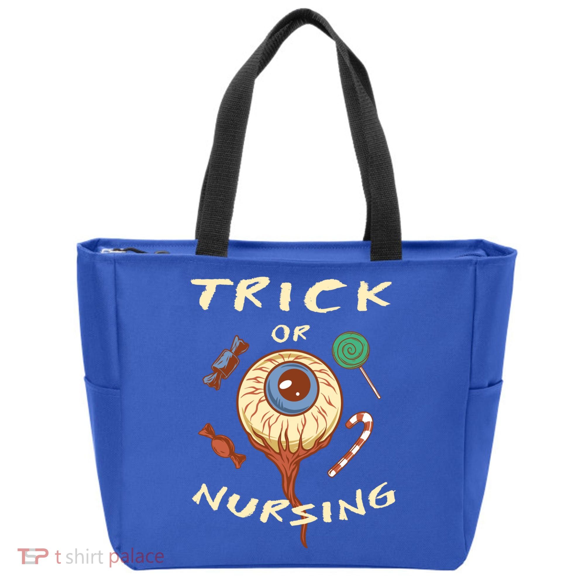 Trick Or Nursing Halloween Er Nurse Scary Emergency Nurse Gift Tote Bag