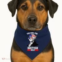 Too Cool For British Rule USA-Made Doggie Bandana thumb 1