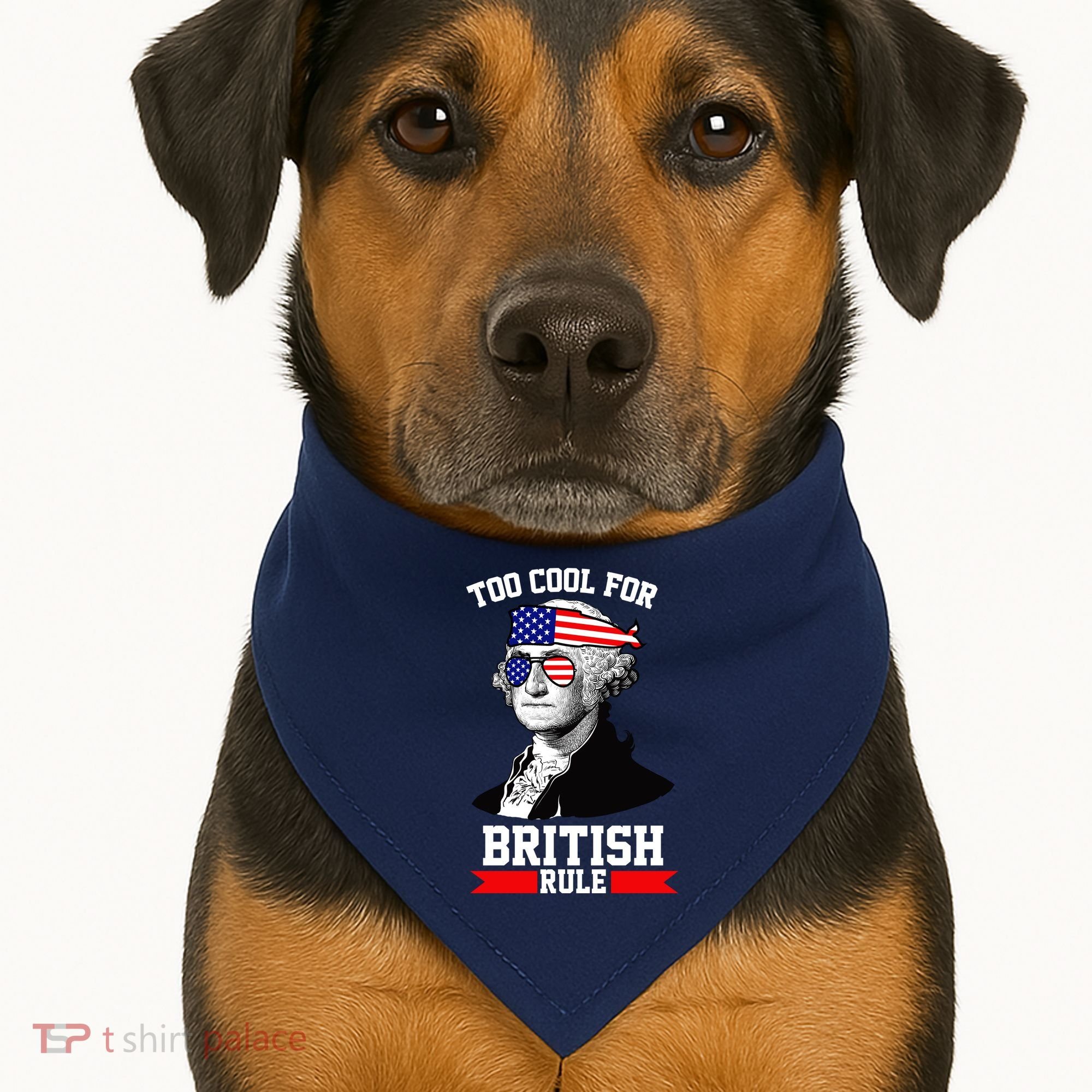 Too Cool For British Rule USA-Made Doggie Bandana