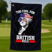 Too Cool For British Rule Golf Towel thumb 1
